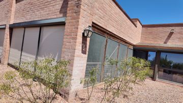 Wall and glass